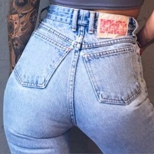 BONGO Women's Light Blue High waist Vintage 90's Mom Jean Shorts size 11 Y2K